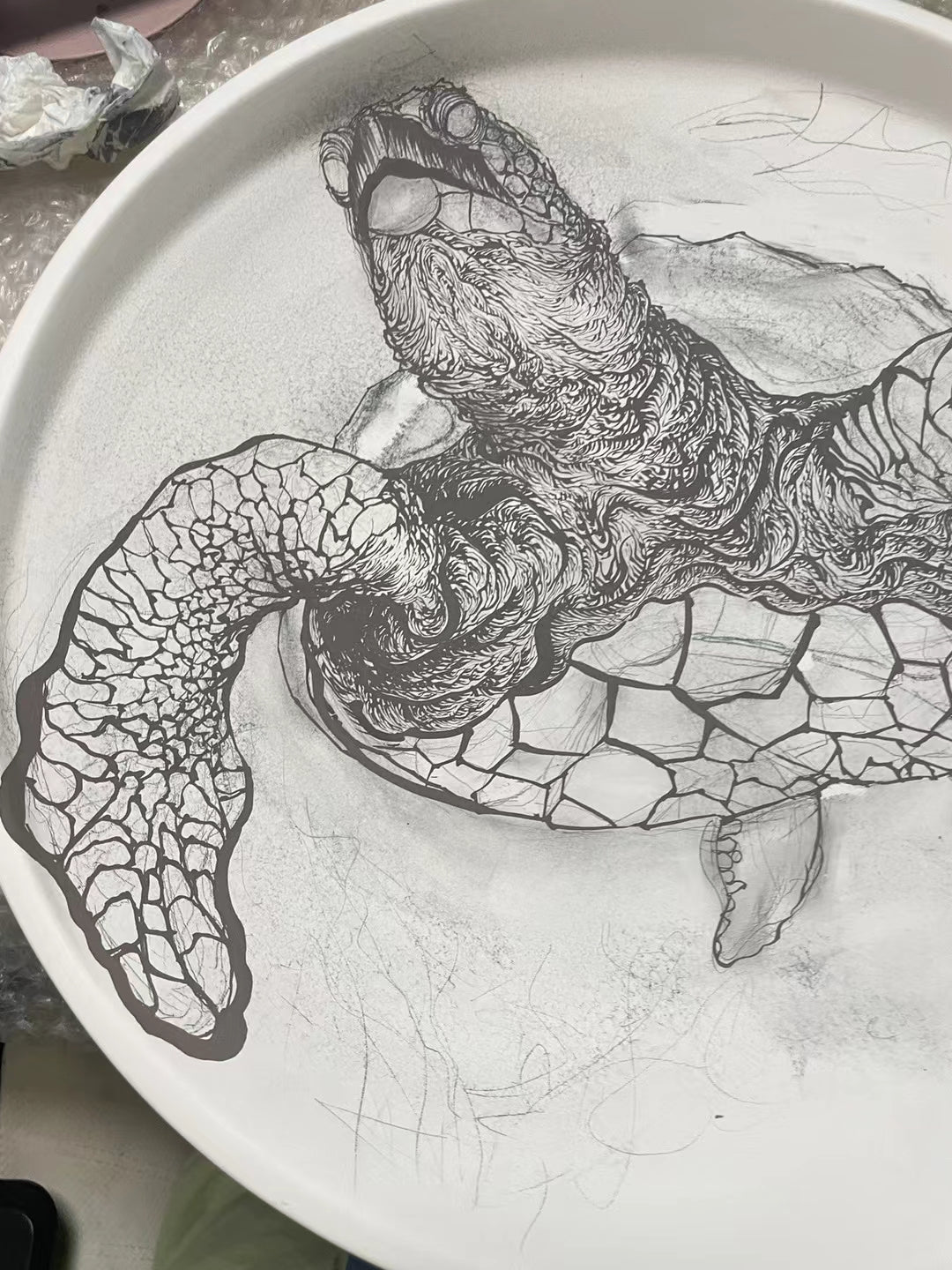 Large-size Turtle decorative porcelain plate（customized）