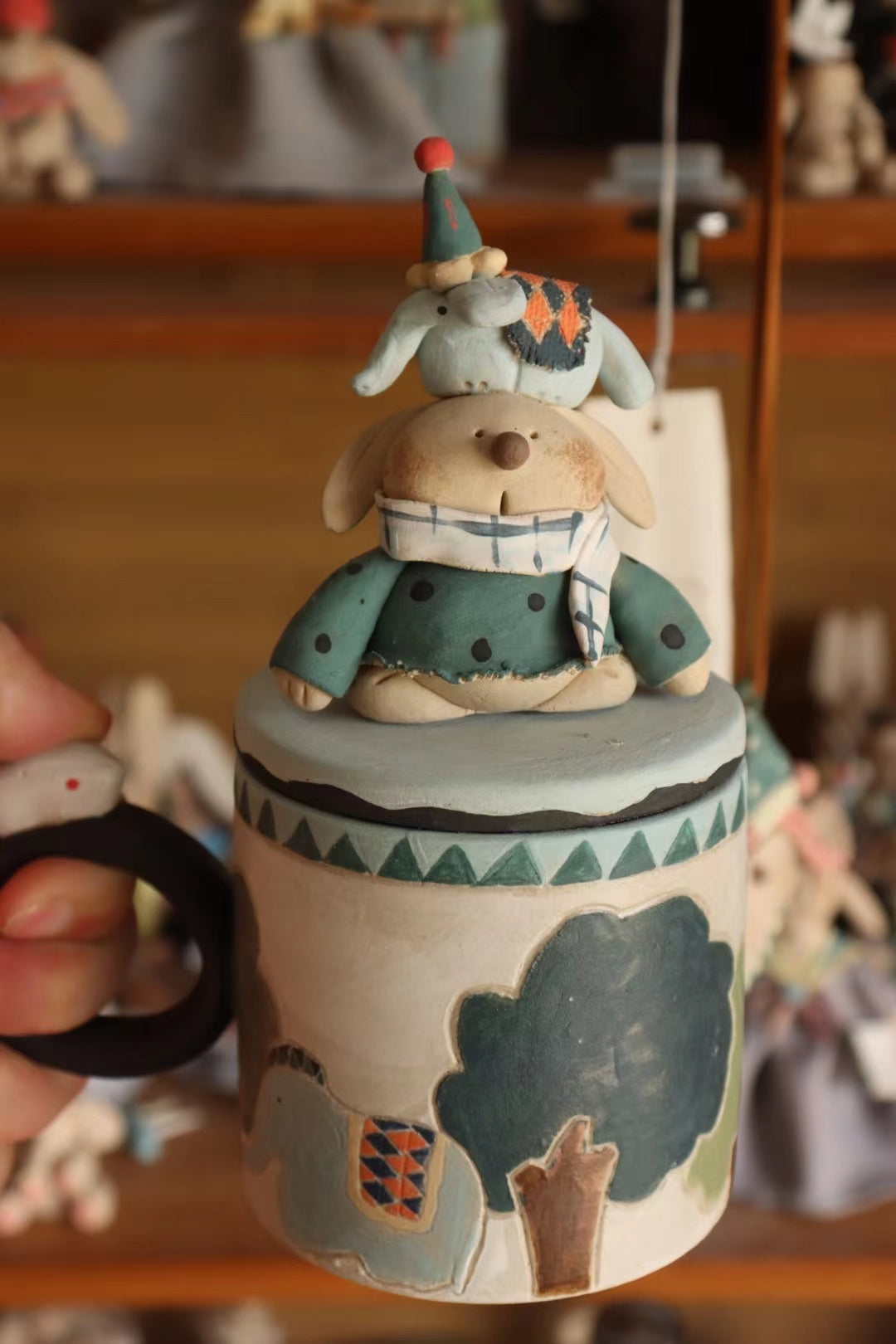 Ceramics bunny mug（customized）